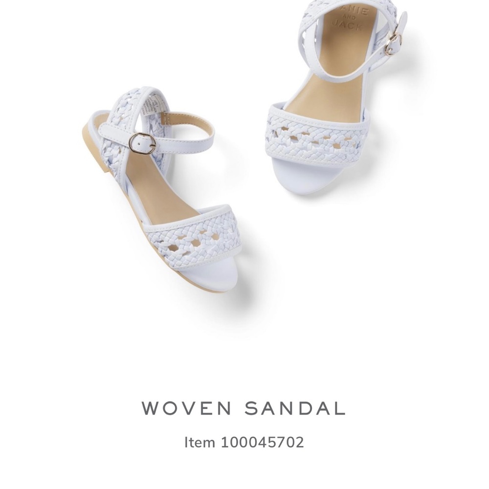 White woven sandals
